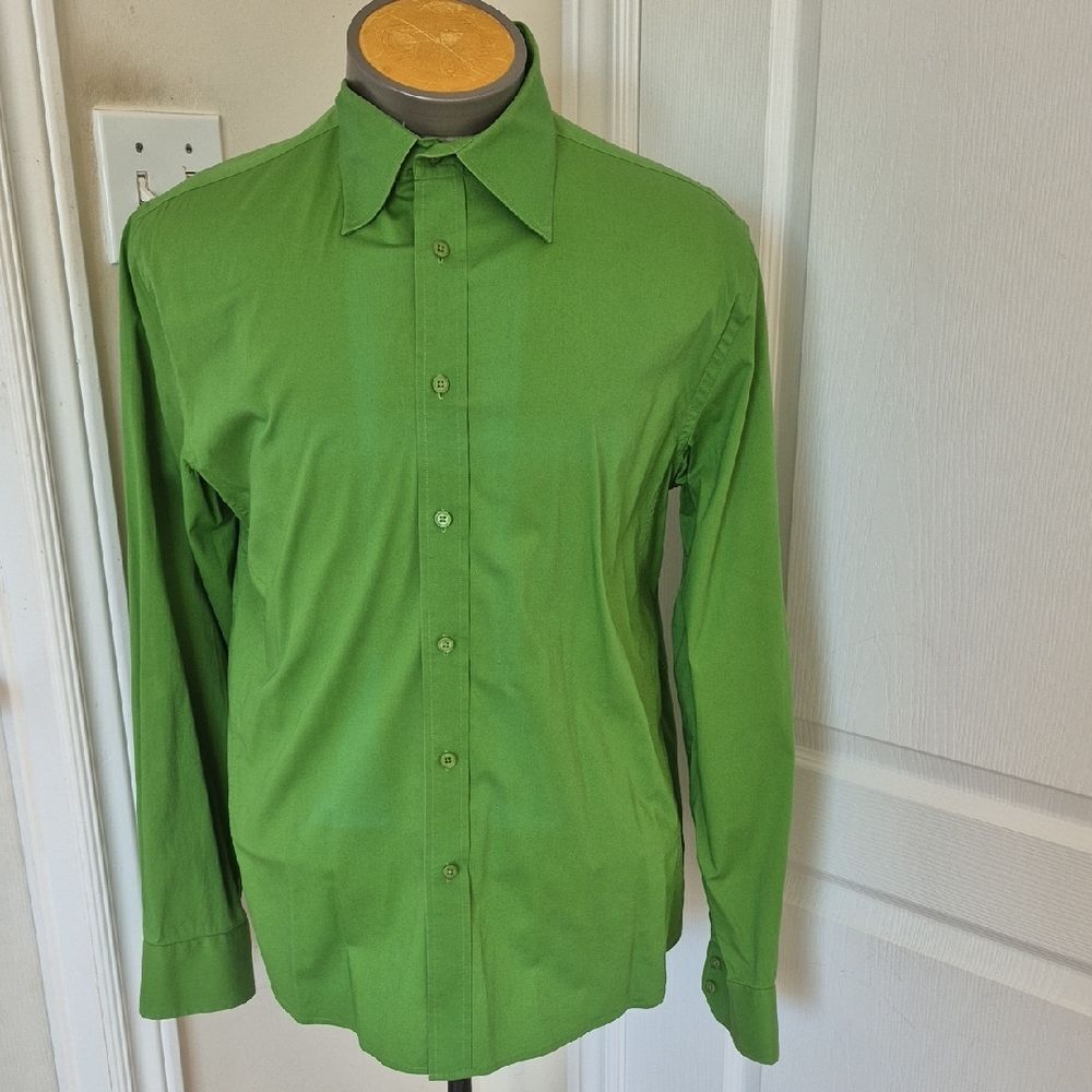 Le Chateau Vibrant Green Men's Dress Shirt